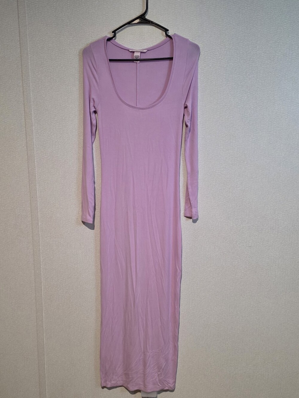 Victorias Secret Violet Sugar Purple Ribbed Modal Long Slip Dress Small